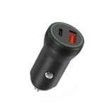 XO car charger CC33 PD QC 3.0 18W 1X USB 1x USB-C black