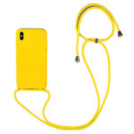 ΘΗΚΗ TPU ΓΙΑ IPHONE XS MAX ΜΕ ΛΟΥΡΑΚΙ CROSSBODY  ΚΙΤΡΙΝΟ (Με Εσωτερική Επένδυση Βελούδο)