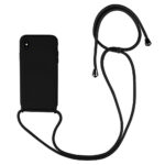 ΘΗΚΗ TPU ΓΙΑ IPHONE X/XS (5.8")ΜΕ ΛΟΥΡΑΚΙ CROSSBODY  ΜΑΥΡΟ (Με Εσωτερική Επένδυση Βελούδο)