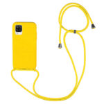 ΘΗΚΗ TPU ΓΙΑ SAMSUNG A12 ΜΕ ΛΟΥΡΑΚΙ CROSSBODY  ΚΙΤΡΙΝΟ (Με Εσωτερική Επένδυση Βελούδο)