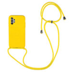 ΘΗΚΗ TPU ΓΙΑ SAMSUNG A32 4G ΜΕ ΛΟΥΡΑΚΙ CROSSBODY  ΚΙΤΡΙΝΗ(Με Εσωτερική Επένδυση Βελούδο)