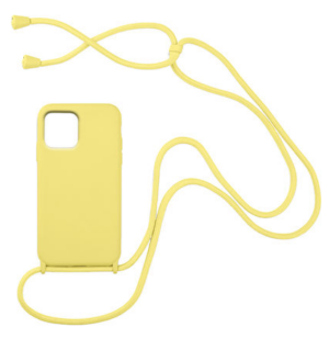ΘΗΚΗ TPU FOR IPHONE 14 PRO MAX (6.7'')ΜΕ ΛΟΥΡΑΚΙ CROSSBODY yellow  (Με Εσωτερική Επένδυση Βελούδο)